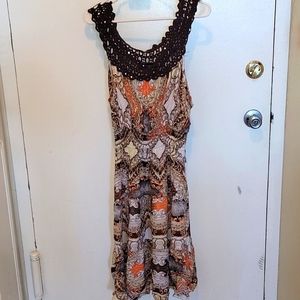 Paisley print midi dress